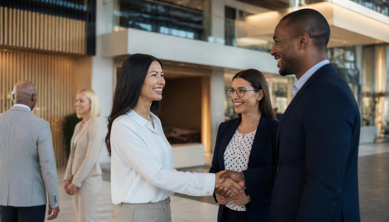 SkyHub consultants meeting with business leaders
